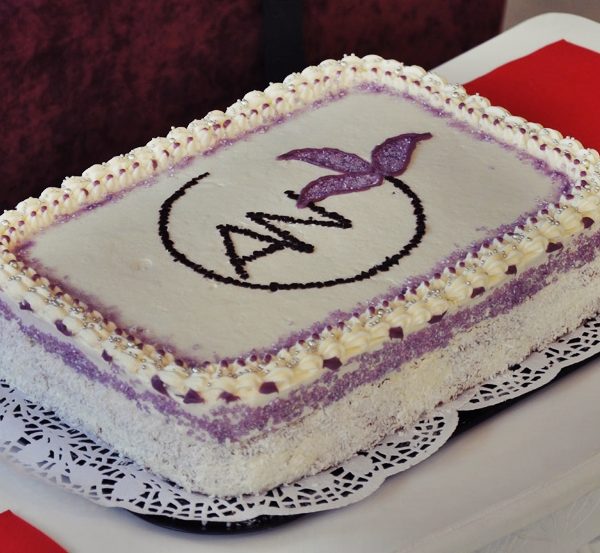Tort urodzinowy z logo AN